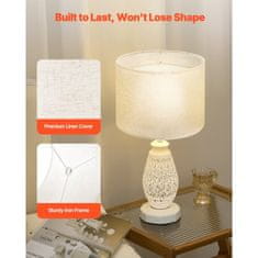 VEVOR Abajur boben 33x33x25 cm svetlo laneno