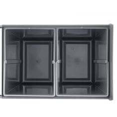 VEVOR Vlečni dvojni smetnjak pod pomivalno korito reciklažni zabojnik 492x340x430 mm siva