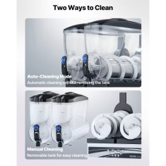 VEVOR Aparat za zamrznjene pijače dvojni rezervoar stroj za sladoled 410x535x810 mm črn