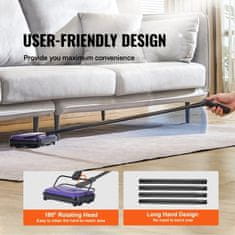 VEVOR Ročni metlični sesalnik za tla 441x91x63 in vijoličen