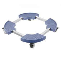 VEVOR Voziček za smetnjak nastavljiva okrogla podlaga z valji 38x38x11 cm modra