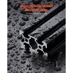 VEVOR Aluminijasti ekstrudirani profil 2040 T režica 1000x20x40 mm črna