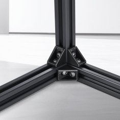 VEVOR Aluminijasti ekstrudirani profil 2020 T utor 1500x20x20 mm črn