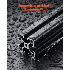 VEVOR Aluminijasti ekstrudirani profil 4040 T režo 600x40x40 mm črn