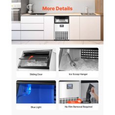 VEVOR Aparat za led HZB-45 448x40x798 cm samostoječi