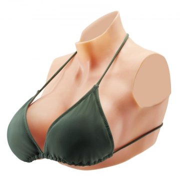 VEVOR Silikonski prsni vložek E skodelica visok izrez 32x29 cm slonokoščena