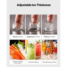 VEVOR Aparat za led LB400TA 565x56x555 cm samodejno čiščenje