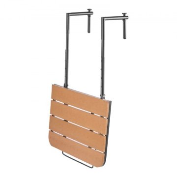 VEVOR Zložljiva viseča balkonska miza 595x62x80 cm nastavljiva za zunanjo uporabo