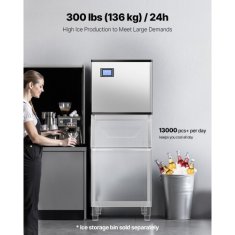 VEVOR Aparat za led SKF-300BLS 565x565x508 cm samodejno čiščenje