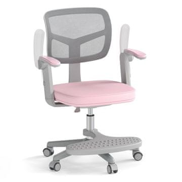 Northix Otroški pisarniški stol, nastavljiva višina 41-52 cm, roza