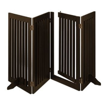 Northix Rjava Pasja Vrata z Vrati, Nastavljiva, 92 cm