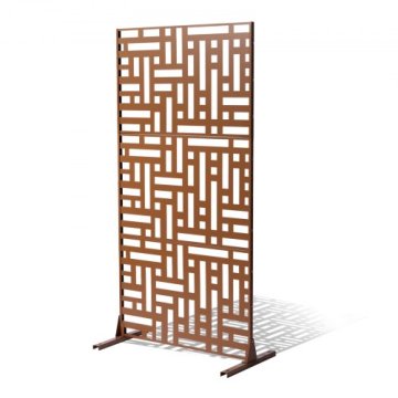 VEVOR Zaslon za zasebnost 3-panelen 120x508x193 cm rjav