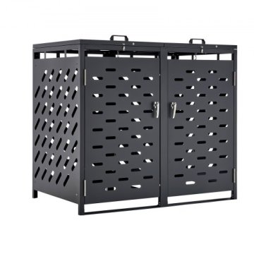 VEVOR Shramba za smetnjak 132x80x1162 cm temno siva