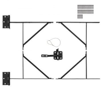 VEVOR Kotni nosilec za vrata 305x195x38 mm črne barve