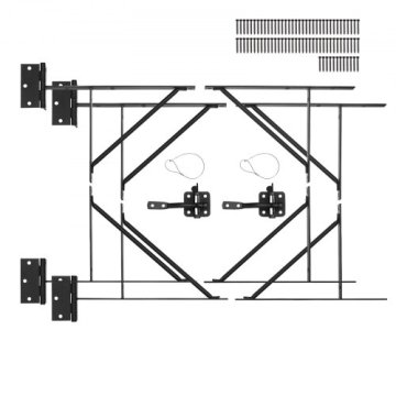 VEVOR Kotni nosilec za vrata 305x195x38 mm črni železo