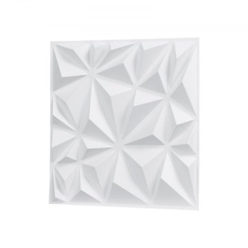 VEVOR Stenske plošče 3D diamant 30x30x25 cm bela
