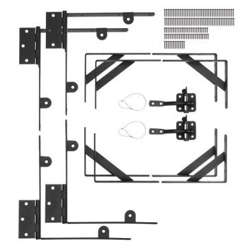 VEVOR Kotni nosilec za vrata 2 kompleta 248x215x30 mm črn
