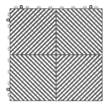 VEVOR Odtočna podloga povezljive modularne talne ploščice 415x415x176 cm siva