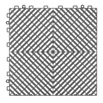VEVOR Odtočni podložni modulni talni ploščici 31x31x15 cm siva