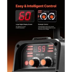 VEVOR Varilni aparat MIG 130 prenosni 32x15x25 cm