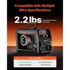 VEVOR Varilni aparat MIG 130 prenosni 32x15x25 cm