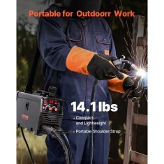 VEVOR Varilni aparat MIG 130 prenosni 32x15x25 cm