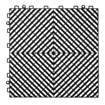 VEVOR Modularna talna drenažna preproga povezljiva 31x31x15 cm črna