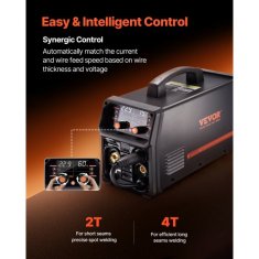 VEVOR MIG varilnik 5 v 1 sinergijska varilna naprava 430x180x320 mm 200A