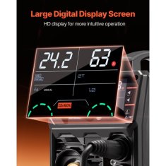 VEVOR MIG varilnik 5 v 1 sinergijska varilna naprava 430x180x320 mm 200A