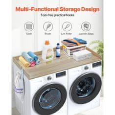 VEVOR Pralni sušilni stroj pult 1370x700x69 mm hrast