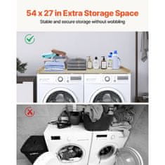 VEVOR Pralni sušilni stroj pult 1370x700x69 mm hrast