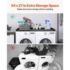 VEVOR Pralni in sušilni stroj pult 1370x700x69 mm črn