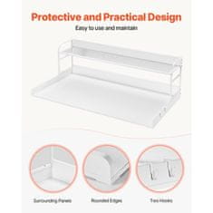VEVOR Pralni in sušilni stroj pult z 2-nivojsko polico 1370x700x419 mm bela