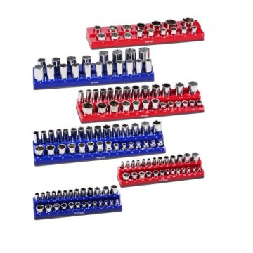 VEVOR Set organizatorjev za vtičnice 6-delni magnetni nosilec 380x89x39 mm modra rdeča