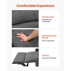 VEVOR Električno dvigalo naslanjač 975x83x1075 cm temno siva