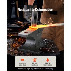VEVOR Anvil enojni rog 403x81 mm 25 kg kovinsko delo