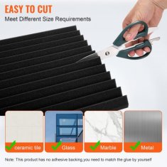 VEVOR Akustične penaste plošče 300x300x25 mm Črne