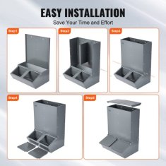 VEVOR Hranilnik za prašiče 600x500x840 mm jeklo