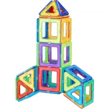 VEVOR Magnetni gradbeni kocke komplet 62 kosov 125x125x6 mm večbarvno