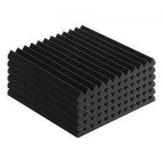 VEVOR Akustične penaste plošče 52 kosov 30x30x25 cm črne barve