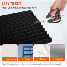 VEVOR Akustične penaste plošče 52 kosov 30x30x25 cm črne barve