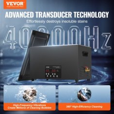 VEVOR Ultrazvočni čistilec TH-SPQXJ-100A 535x332x338 mm 30L