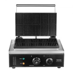 VEVOR Aparat za vaflje 10-delni pravokoten 39x355x23 cm srebrn