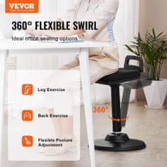 VEVOR Aktivni stol Allen570 40x40x625-875 cm Črn