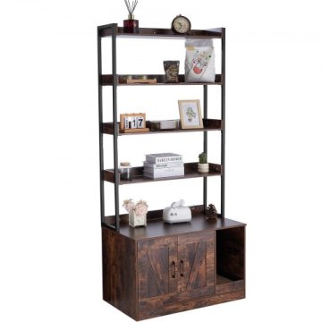 VEVOR Ohišje za mačji stranišče 85x49x1836 cm rjavo