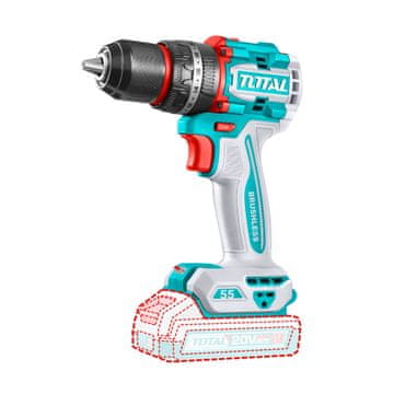 Total One-Stop Tools Kompakten brezkrtačni akumulatorski udarni vrtalnik 2000prm/55Nm/P20S/ INDUSTRIAL (Brez baterije) (TIDLI205581)