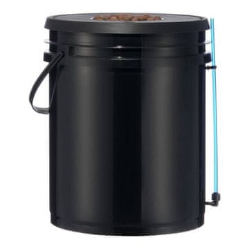 VEVOR Hidroponski sistem gojenja Deep Water Culture 4 vedra 30x30x38 cm črna