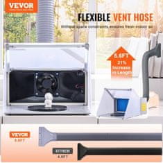 VEVOR Airbrush razpršilna kabina HS-E420DCLK 55x27x32 cm Prenosna