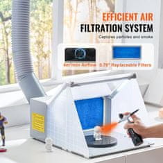 VEVOR Airbrush razpršilna kabina HS-E420DCLK 55x27x32 cm Prenosna