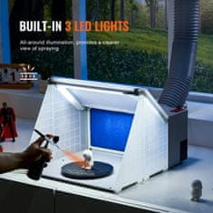 VEVOR Airbrush razpršilna kabina HS-E420DCLK 55x27x32 cm Prenosna